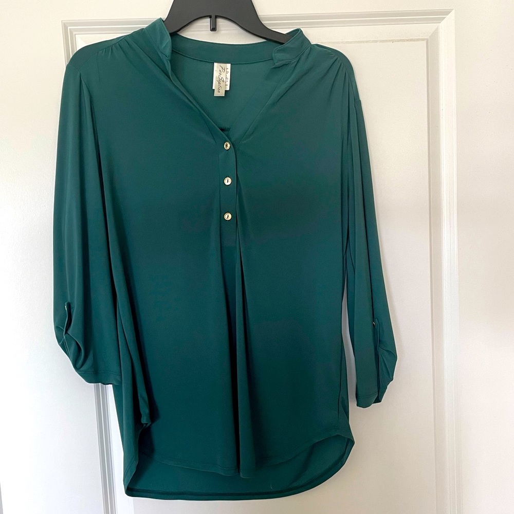 Green and Gold Blouse